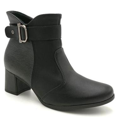 Imagem de Bota Feminina Cano Curto Piccadilly 654036, Preto, 36