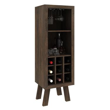 Imagem de Adega Bar para Sala de Estar Ad5000 com 2 Prateleiras em MDP 45cm Rustic Gran Belo