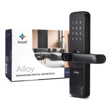 Imagem de Fechadura Alloy Digital Biométrica Inteligente com Senha, de Embutir, 