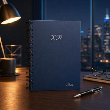 Imagem de Agenda 2027 diária espiral Executiva Office azul 368 folhas Jandaia