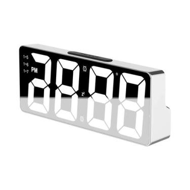Imagem de Despertador Digital LED Com Brilho Ajustável E Exibição De Temperatura