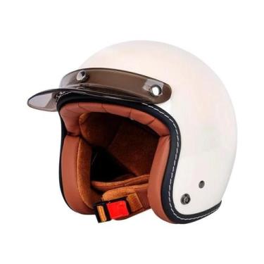 Imagem de Capacete Retro 3/4 Unissex Para Motocicleta, Estilo Cruise, Quente Par