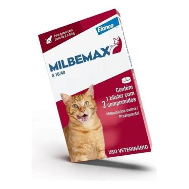 Imagem de Vermífugo Para Gatos Elanco Milbemax 2 Kg À 8 Kg 2 Comp - Congratulati