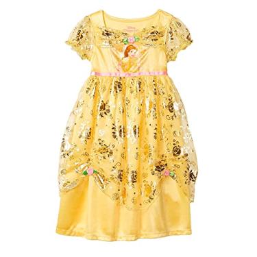 Imagem de Disney Vestido de fantasia de princesa infantil para meninas, Amarelo pálido, 2 Anos