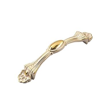 Imagem de 5 pcs Liga ZNIC Branco Dourado Handles Gaveta Gaveta Armário Punho Elegante Home Decor Mobiliário Puxe Maçanetas YYDFPIIA (Color : B 96mm)