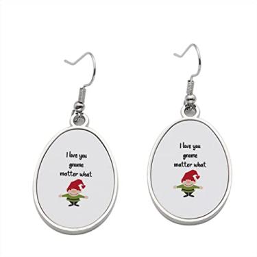 Imagem de Brinco I Love You Gnomo Matter What - Brincos pendentes para meninas - Presente de festa de aniversário dos namorados