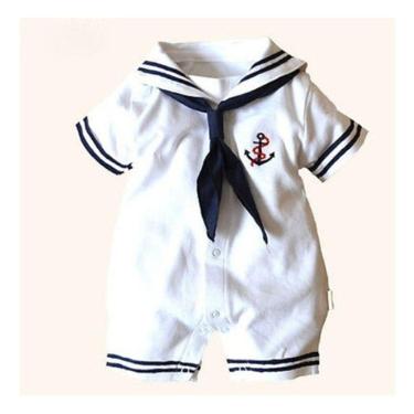 Imagem de Macacão Infantil Menino Marinheiro Bebe Fantasia