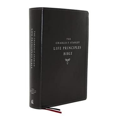 Imagem de Nasb, Charles F. Stanley Life Principles Bible, 2nd Edition, Leathersoft, Black, Thumb Indexed, Comfort Print: Holy Bible, New American Standard Bible