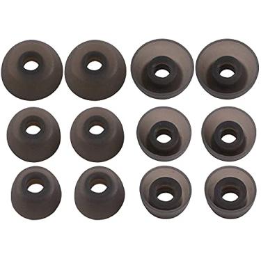 Imagem de JNSA tampas de orelha para fones de ouvido, géis de orelha para Jabra Elite Active 65t / Jabra Elite 65t / Samsung Galaxy Buds/Samsung Gear Iconx, serve na capa, P/M/L 6 Paris, cinza (dz6psml)