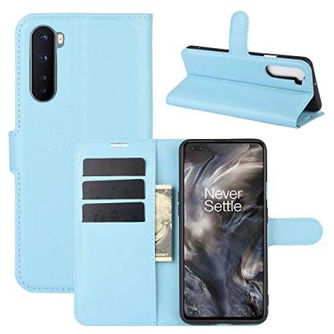 Imagem de YUNCHAO Caixa de telefone Para OnePlus Nord Litchi Texture Horizontal Flip Case Protetora com suporte e Card Slots & Carteira capa para celular