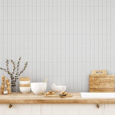 Imagem de Azulejo Adesivo Lavável Tijolinho Gelo