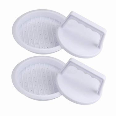 Imagem de AISIBO Prensa de hambúrguer, prensa de plástico para hambúrguer, conjunto de prensa de carne para máquina de hambúrguer