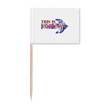 Imagem de Good Man indica direção simbólica. Bandeiras de palito de dente marcador Topper Decoração de festa