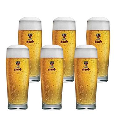 Imagem de Ruvolo, Jogo de Copo de Cerveja Der Grosch 0,4, Copo de Vidro com Frases 6 pcs, 450ml