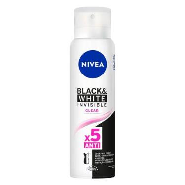 Imagem de Desodorante Aerosol Nivea Invisible Black & White Clear 150ml - Nívea