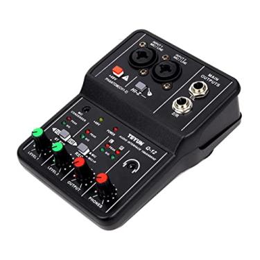 Imagem de Cartão de som profissional Mixer de áudio Monitorando a gravação ao vivo da guitarra elétrica para canto de estúdio,Misturador De áudio (Color : TEYUN Q-12)