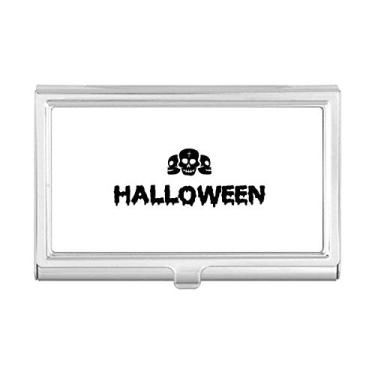 Imagem de Caveira Feliz Fantasma Fear Halloween Porta-cartão de visita Carteira de bolso