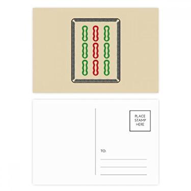 Imagem de Conjunto de cartão postal Mahjong Bamboo Bar 9 azulejos padrão cartão de felicitações para envio de aniversário
