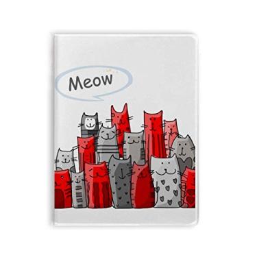 Imagem de Caderno de desenho fofo de gato Mewing Protect Animal Pet Lover capa de goma de desenho diário capa macia