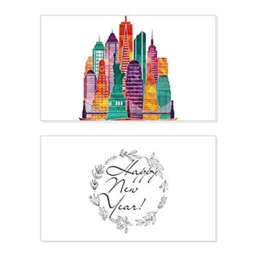 Imagem de USA America Beautiful Castle Architecture New Year Festival Cartão de felicitações Bless Message Present