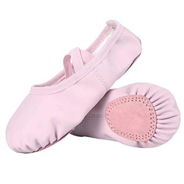 Imagem de Sapatos de balé de couro macio Dynadans/sapatilhas de balé/sapatos de dança (infantil/pequeno/grande/feminino), rosa, 5.5 Big Kid