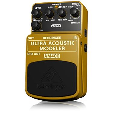 Imagem de Behringer Pedal de efeitos de modelagem de guitarra elétrica para acústica AM400 Ultra Acoustic Modeler Ultimate