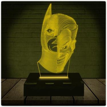 Imagem de Luminária Led Abajur  3D  Batman Coringa Dc Heroi 2 - Rb Criações