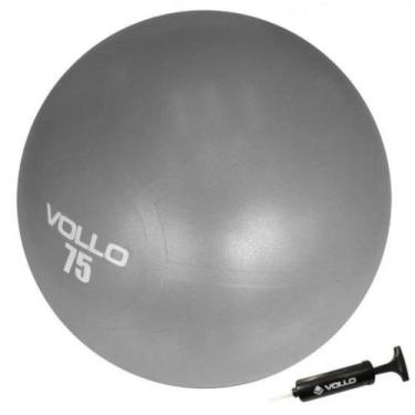 Imagem de Bola De Pilates Ginastica Gym Ball 75 Cm Cinza Com Bomba  Vollo Sports