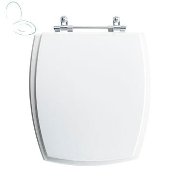 Imagem de Assento Sanitário Tampa de Vaso Branco MDF Laqueado Anturius para bacia Luzarte