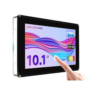 Imagem de Waveshare 10.1inch Capacitive Touch Screen LCD with Case Compatible with Raspberry Pi 4B/3B+/3B/2B/B+/A+/Zero/Zero W/WH/Zero 2W Series Boards 1024×600 Resolution HDMI Supports Jetson Nano/Windows
