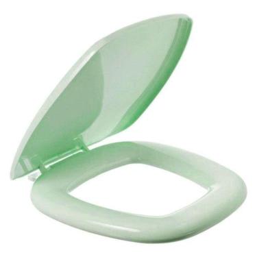 Imagem de Assento Sanitário Thema Verde Água Tampa para Vaso Incepa Almofadado