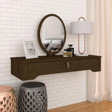 Imagem de Penteadeira Suspensa Com Espelho Pietra Cedro - Móveis Arapongas Cedro