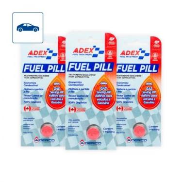 Imagem de Kit 3 Un Aditivo Para Combustível GASOLINA Adex Pastilhas
