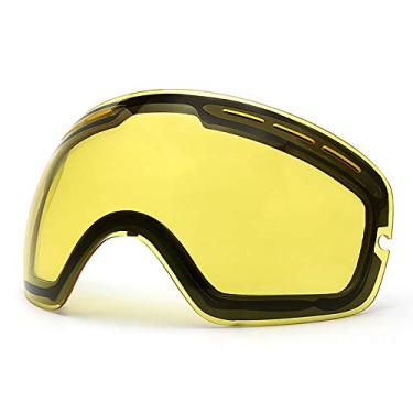 Imagem de Óculos de esqui COPOZZ G1, lentes de reposição, óculos de neve extra para snowboard, lentes de proteção UV importadas de camada dupla contra neblina apenas, Freestyle, G1 Yellow Lens Only(VLT 60.9%), G1 Adult Ski Goggles
