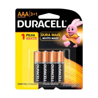 Imagem de Pilha Alcalina AAA Duracell - com 4 unidades - MN2400B4