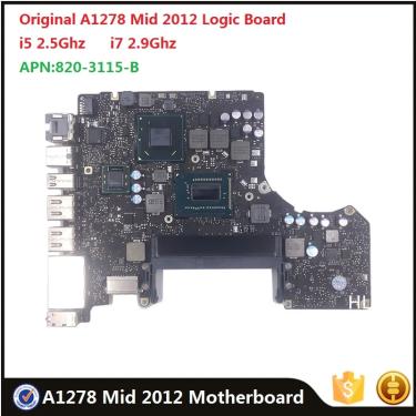 Imagem de 661-6588 Motherboard Para MacBook Pro 13 820-3115-B "A1278 MD101 MD102 i5 2.5GHZ Placa Lógica i7