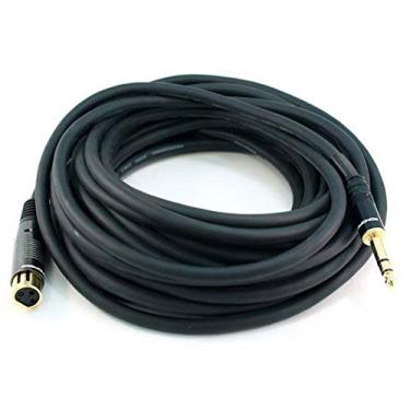 Imagem de Monoprice Cabo preto 104773 Série Premier XLR fêmea para TRS macho 16AWG de 0,6 cm (1/4")