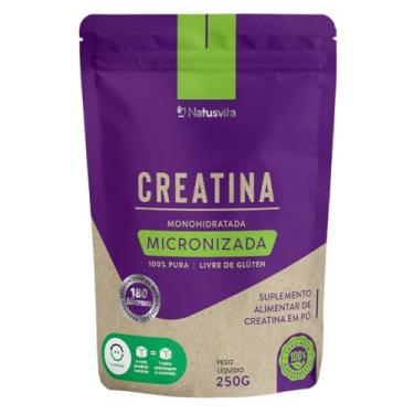 Imagem de Creatina Pura 250g com Laudo. Monohidratada e Micronizada à 180 mícrons