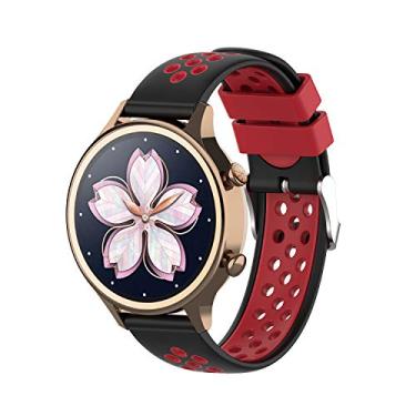 Imagem de Hoopyeecase pulseira de relógio Compatível para TicWatch E3, Suave Bicolor 20mm silicone esporte assistir banda para TicWatch E3 / TicWatch GTH/TicWatch E/TicWatch 2 Smart Watch