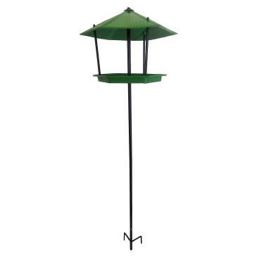 Imagem de Genérico Comedouro para Pássaros Livres e Silvestres com Haste de Fixação no Chão. (Verde)