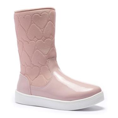 Imagem de Bota Tênis Feminina Infantil Meninia Tininha Casual Confortavel Bordado Coração (Rosê, BR, Criança de 4 a 8 anos, Numérico, 31)