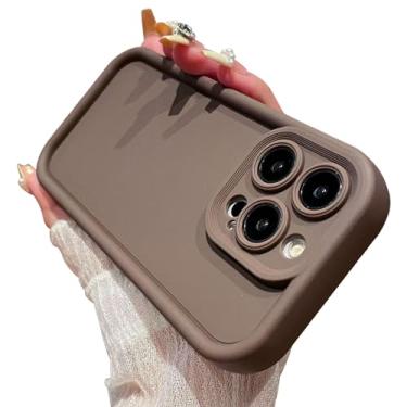 Imagem de Aitipy Capa compatível com iPhone 11 Pro, material de TPU de borracha de gel macio e fino, proteção total da câmera, capa protetora à prova de choque para mulheres e meninos (marrom)