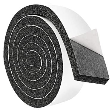 Imagem de Fita de vedação de espuma de célula aberta, 2 rolos de 6 cm L 1/2 polegada T para remoção de clima, isolamento de janela tira de vedação de alta resiliência para portas e janelas, total de 3,5 m