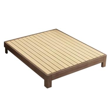 Imagem de Estrutura De Cama Queen Moderna, Estrutura De Cama Dupla De Madeira Com Espaço De Armazenamento, Armações De Cama Baixas, Para Quartos De Apartamentos De Hotel (Color : Style 2, Size : 59x78in)