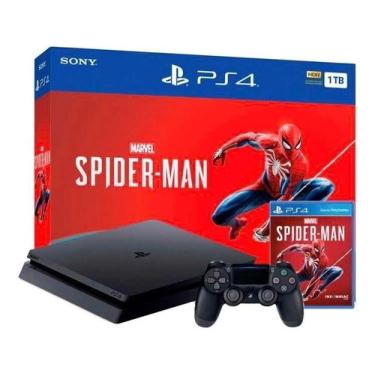 Imagem de Sony Playstation 4 Slim 1tb Marvel's Spider-man Bundle Cor  Preto Onyx PlayStation 4