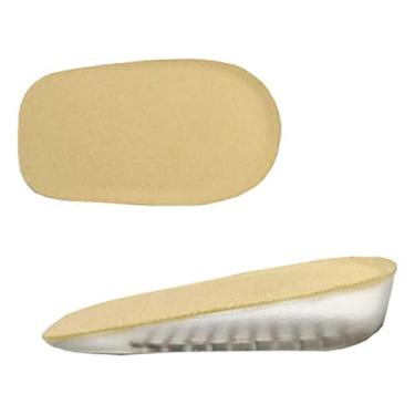 Imagem de Palmilha de aumento de altura, levanta o calcanhar para sapatos, inserções de gel para mulheres salto elástico de silicone almofada 1,5 cm mais alta