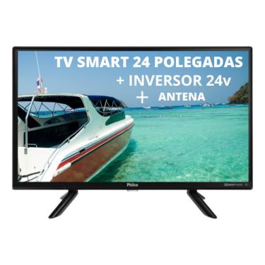 Imagem de Televisão 24  Para Caminhão Internet Antena Conversor 24volt Roku Tv