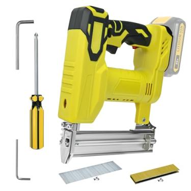 Imagem de Grampo sem fio 2 em 1 e pistola de pregos para bateria DeWalt 20V, pistola de pregos calibre 18 com 1000 Nials para uso doméstico, madeira, estofamento, bricolage