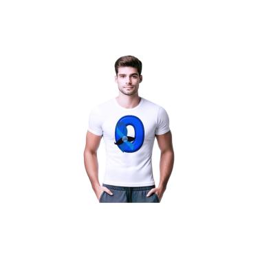Imagem de Camisetas de Poliester Branca Personalizadas Novembro Azul