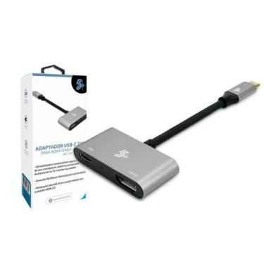 Imagem de Adaptador USB-C x HDMI Fêmea 4k PD 018-7454 Pix - 5+